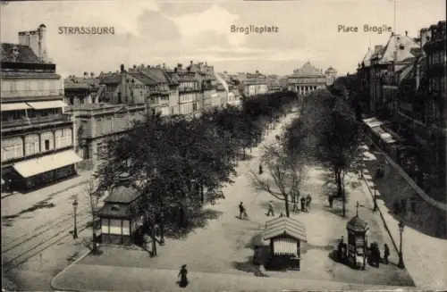Ak Strasbourg Strassburg Elsass Bas Rhin, Broglieplatz