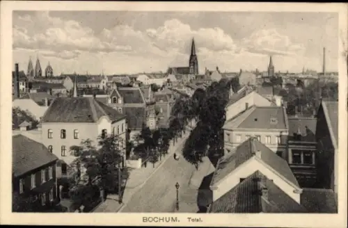 Ak Bochum im Ruhrgebiet, Blick auf  Stadtansicht, Häuser, Straßen, Bäume