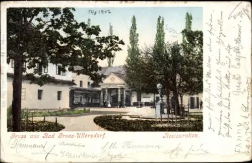 Ak Velké Losiny Bad Groß Ullersdorf Region Olmütz, Restaurant