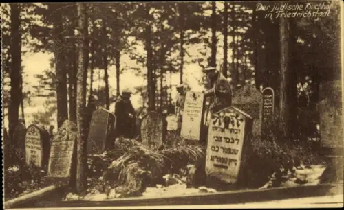 Judaika Ak Jaunjelgava Friedrichstadt Lettland, jüdischer Kirchhof