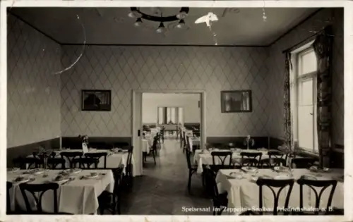 Foto Ak Friedrichshafen am Bodensee, Speisesaal im Zeppelin Saalbau Restaurant