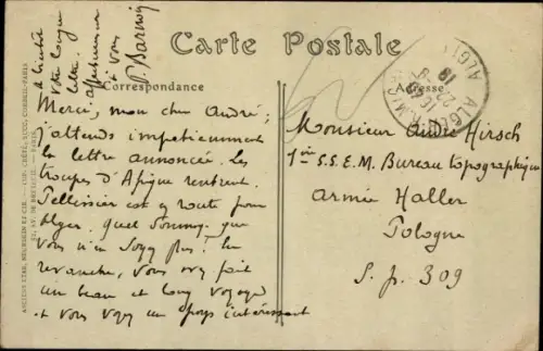 Ak Algier Alger Algerien, Rue Michelet, Straßenbahn