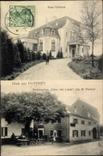 Ak Doveren Hückelhoven Nordrhein Westfalen, Haus Grittern, Restauration Unter der Linde