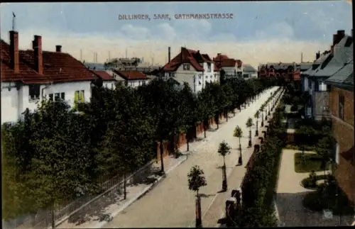 Ak Dillingen im Saarland, Gathmannstraße