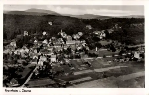 Ak Eppenhain Kelkheim im Taunus, Luftaufnahme von Eppenhain, Taunus, Häuser, Bäume, Felder