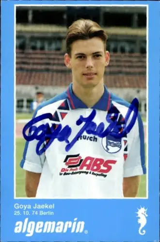 Autogrammkarte Fußballer Goya Jaekel, Hertha BSC, Autogramm