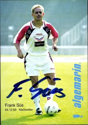 Autogrammkarte Fußballer Frank Süs, Hertha BSC, Autogramm