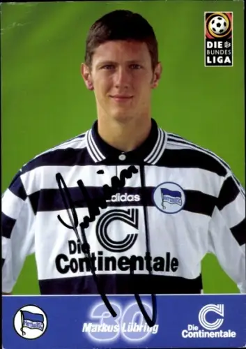 Autogrammkarte Fußballer Markus Lübring, Hertha BSC, Autogramm
