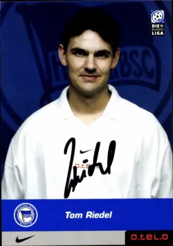 Autogrammkarte Zeugwart Tom Riedel, Hertha BSC, Autogramm