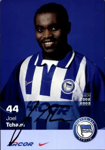 Autogrammkarte Fußballer Joel Tchami, Hertha BSC, Autogramm