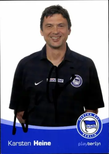 Autogrammkarte Amateur Trainer Karsten Heine, Hertha BSC, Autogramm