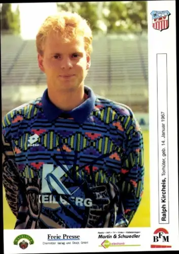 Autogrammkarte Fußballer Ralph Kircheis, FSV Zwickau, Autogramm