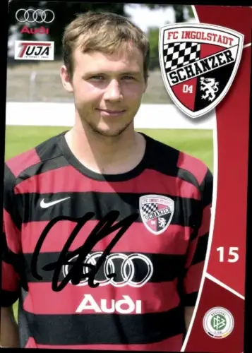Autogrammkarte Fußballer Tobias Fink, FC Ingolstadt, Autogramm
