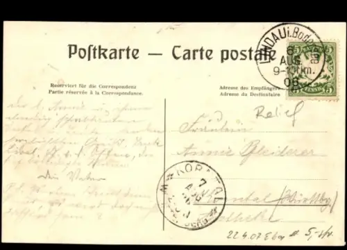 Landkarten Relief Ak Bodensee, Zürichersee