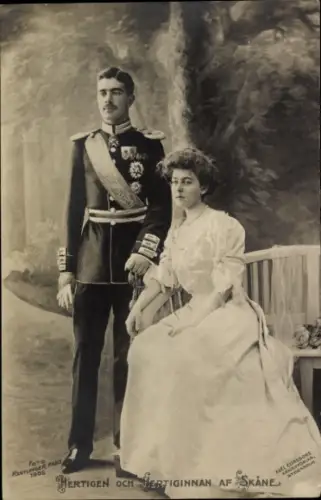 Ak Hertigen och Hertiginnan af Skane, Adel Schweden