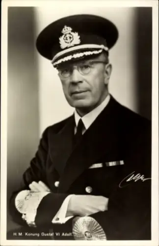 Ak König Gustaf VI Adolf