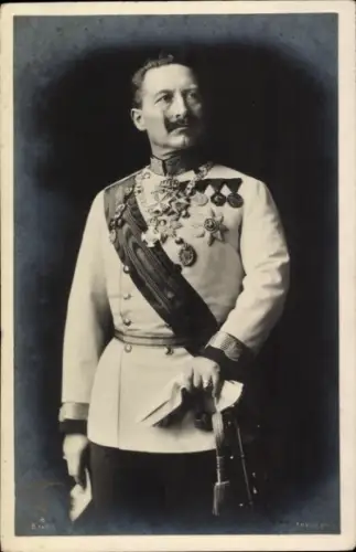 Ak Kaiser Wilhelm II., Porträt in Uniform