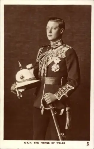 Ak Prinz Eduard von Wales, Porträt in Uniform