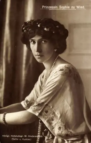 Ak Prinzessin Sophie zu Wied, Portrait