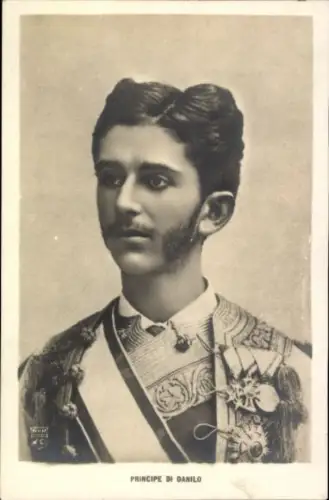 Ak Prinz Danilo von Montenegro, Portrait