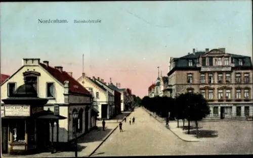 Ak Nordenham in Oldenburg Niedersachsen, Bahnhofstraße