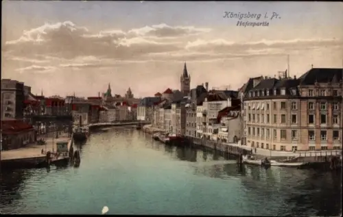 Ak Kaliningrad Königsberg Ostpreußen, Hafenpartie
