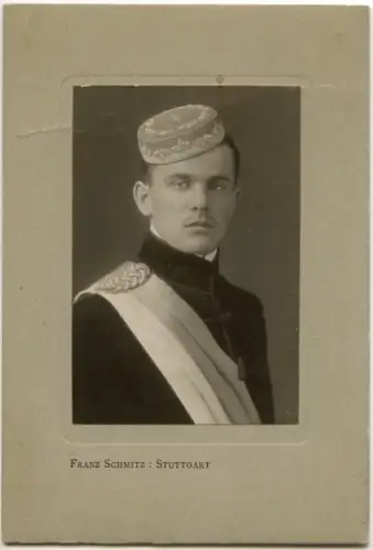 Studentika Kabinett Foto Stuttgart in Württemberg, Porträt eines Studenten