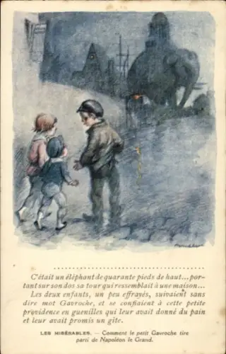 Künstler Ak Poulbot, Francisque, Les Miserables, Petit Gavroche