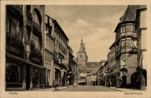 Ak Fulda in Hessen, Marktstraße, Geschäfte
