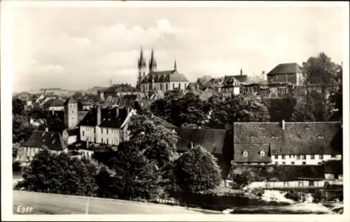 Ak Cheb Eger Region Karlsbad, Gesamtansicht