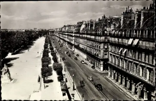 CPA Paris I Louvre, Rue de Rivoli et jardin des Tuileries