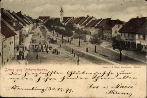 Ak Vohenstrauß im Oberpfälzer Wald Bayern, Totale vom Platz