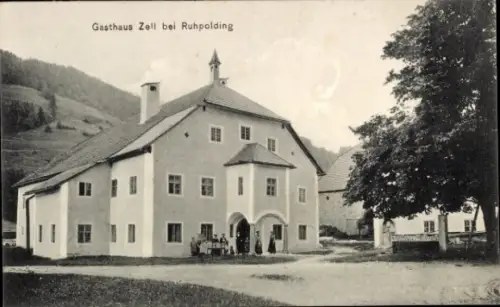 Ak Zell Ruhpolding in Oberbayern, Gasthaus Zell bei  ländliche Umgebung, keine Personen sichtbar