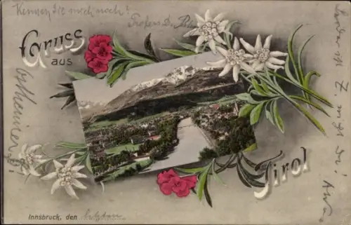 Ak Innsbruck in Tirol, Berglandschaft, Blumen,  aus Tirol, Innsbruck