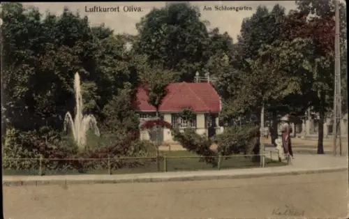 Ak Oliva Gdańsk Danzig, Schlossgarten