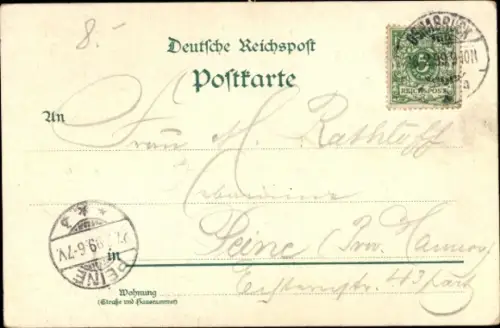 Litho Osnabrück, Hasepartie, Renaissancehaus, Bierstraße