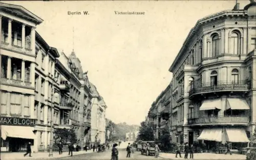 Ak Berlin Tiergarten, Victoriastraße, Geschäft Max Bloch