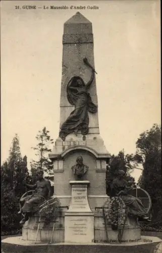 Ak Guise Aisne, Le Mausolée d'André Godin