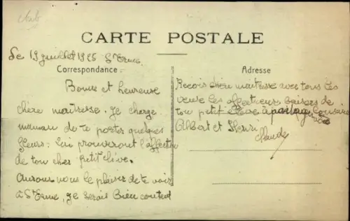 Ak Saint Erme Aisne, La Gare