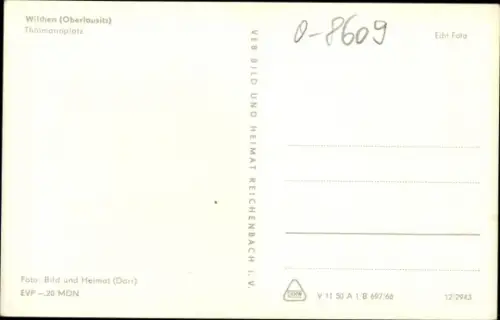 Ak Wilthen in der Oberlausitz, Thälmannplatz