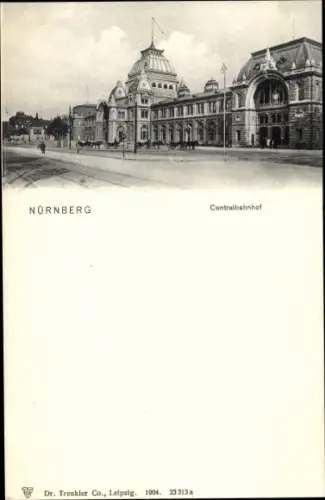 Ak Nürnberg in Mittelfranken, Centralbahnhof, Außenansicht