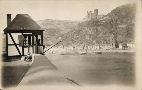Ak St. Goarshausen am Rhein, Burg Katz
