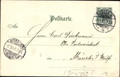 Ganzsachen Litho Berlin, Nationaldenkmal Kaiser Wilhelm I.