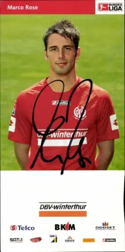 Autogrammkarte Fußballer Marco Rose, 1. FSV Mainz 05, Autogramm