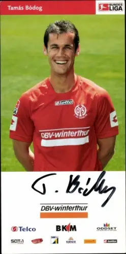Autogrammkarte Fußballer Tamás Bódog, 1. FSV Mainz 05, Autogramm