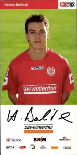 Autogrammkarte Fußballer Hanno Balitsch, 1. FSV Mainz 05, Autogramm