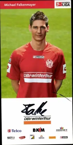 Autogrammkarte Fußballer Michael Falkenmayer, 1. FSV Mainz 05, Autogramm