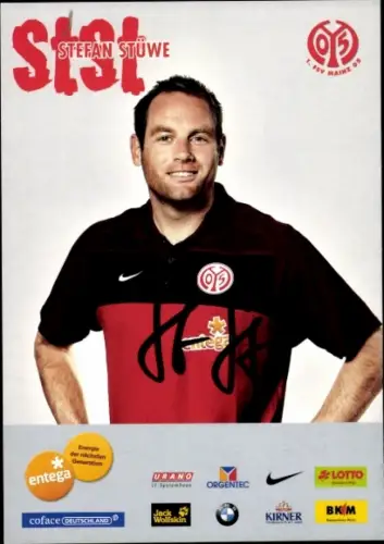 Autogrammkarte Physiotherapeut Stefan Stüwe, 1. FSV Mainz 05, Autogramm