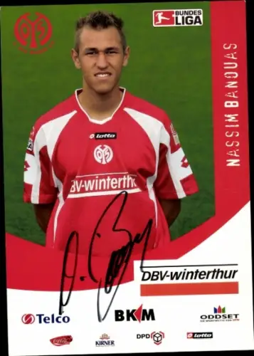 Autogrammkarte Fußballer Nassim Banouas, 1. FSV Mainz 05, Autogramm