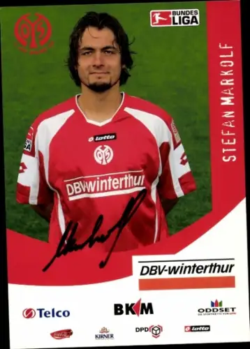 Autogrammkarte Fußballer Stefan Markolf, 1. FSV Mainz 05, Autogramm